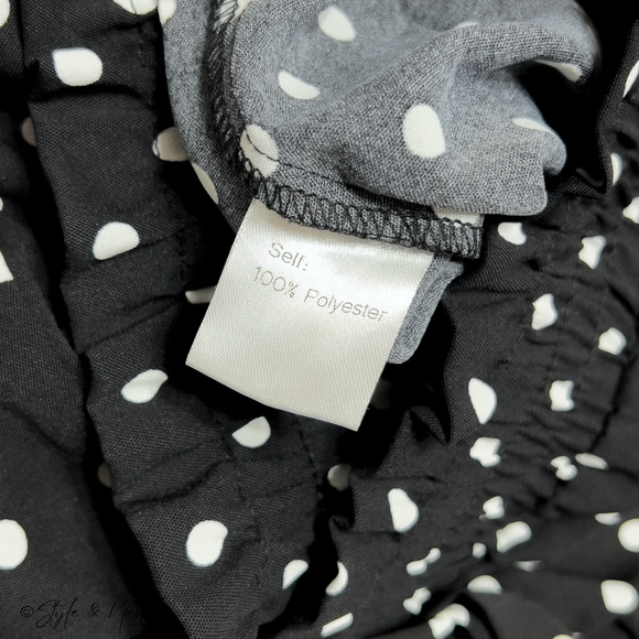 Women's High Waisted Polka Dot Flare Pants Coquette Preppy Y2K Size Large - Picture 5 of 5